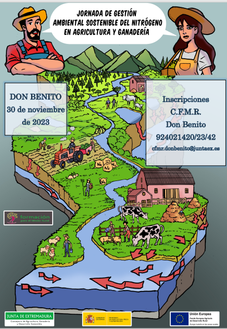 Imagen del artículo El Centro de Formación del Medio Rural de Don Benito acoge el 30 de noviembre la 'Jornada de Gestión Ambiental Sostenible del Nitrógeno en Agricultura y Ganadería'