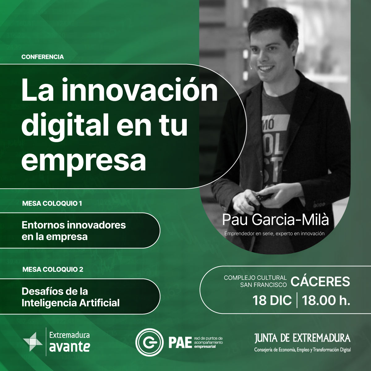 Imagen del artículo Cáceres será la sede el próximo 18 de diciembre de la jornada empresarial 'La innovación digital en tu empresa'
