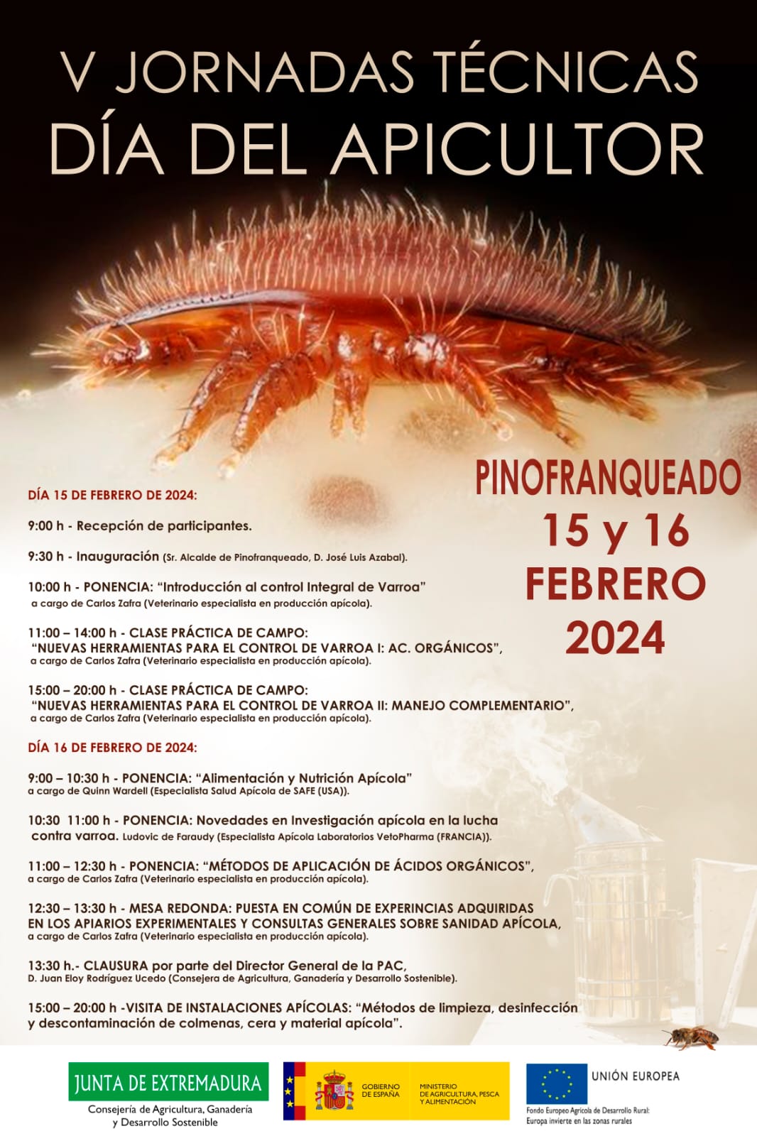 Image 1 of article Pinofranqueado acogerá el 15 y 16 de febrero las Jornadas Técnicas del Día del Apicultor organizadas por Desarrollo Rural