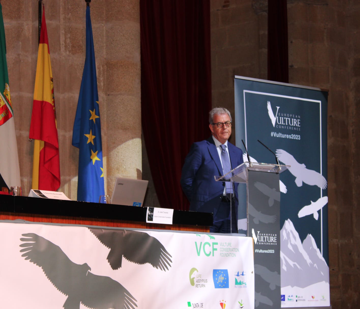 Imagen del artículo El 44 % de la población europea de buitre negro está en Extremadura donde se celebra un importantísimo congreso europeo sobre esta especie