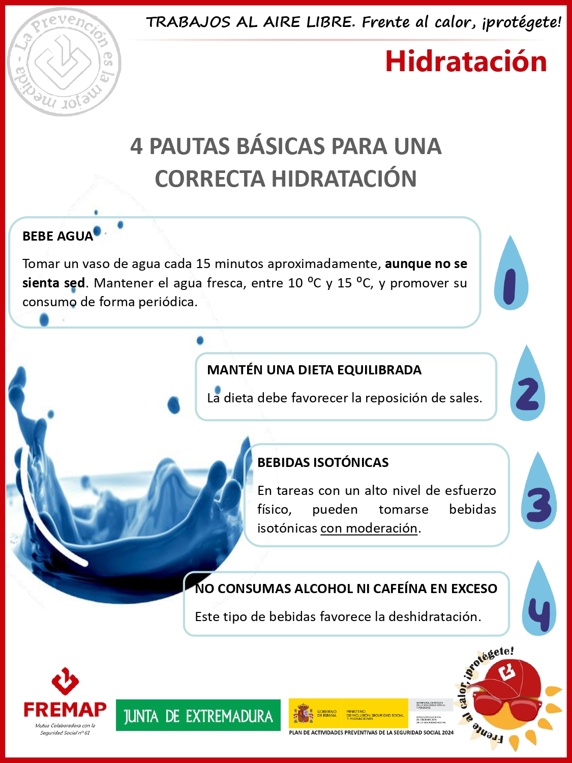 Image 0 of article La Consejería de Hacienda y Administración Pública pone en marcha la campaña 'Frente al calor, ¡protégete!' en colaboración con FREMAP