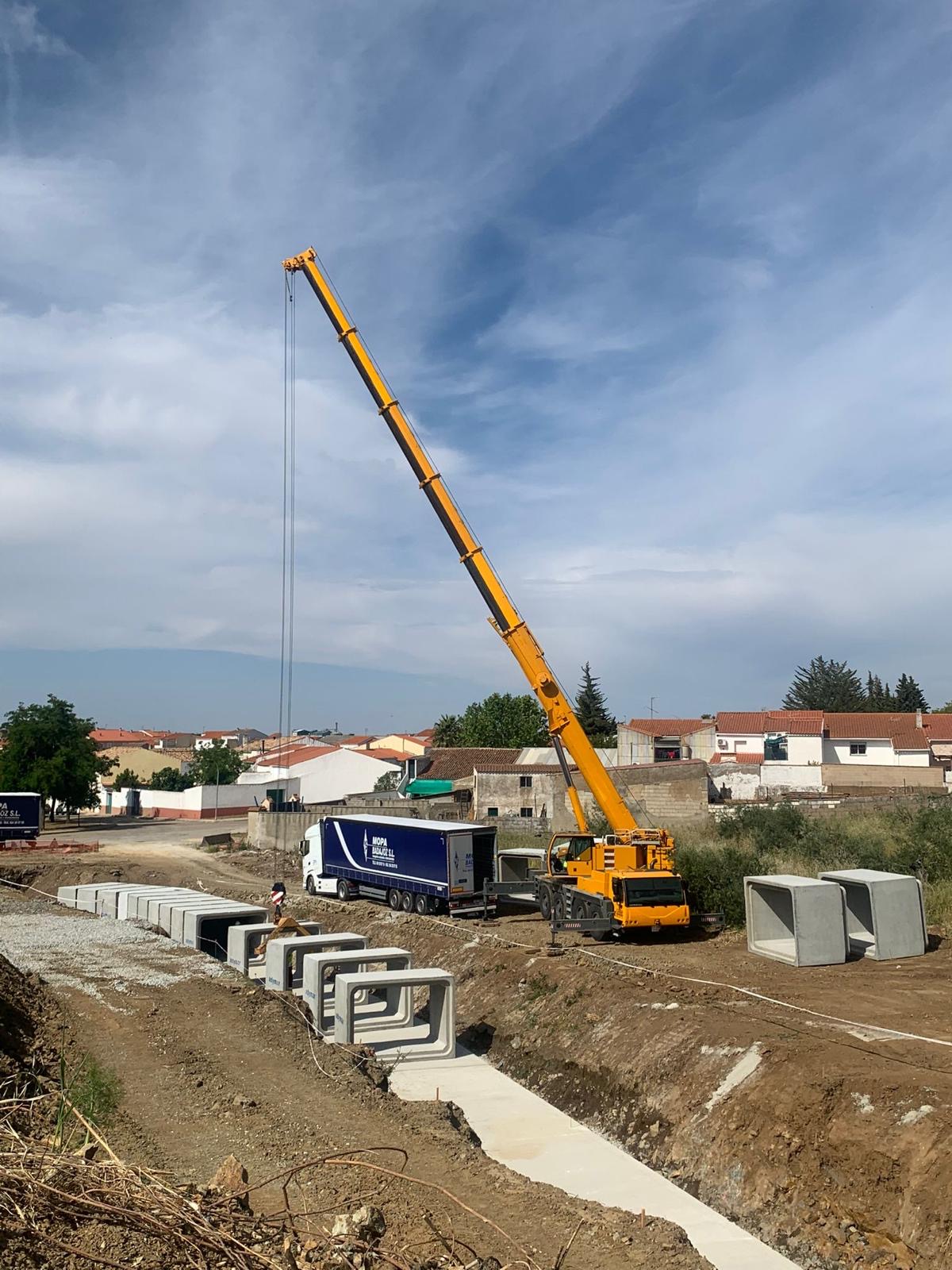 Obras encauzamiento del arroyo de Monesterio 