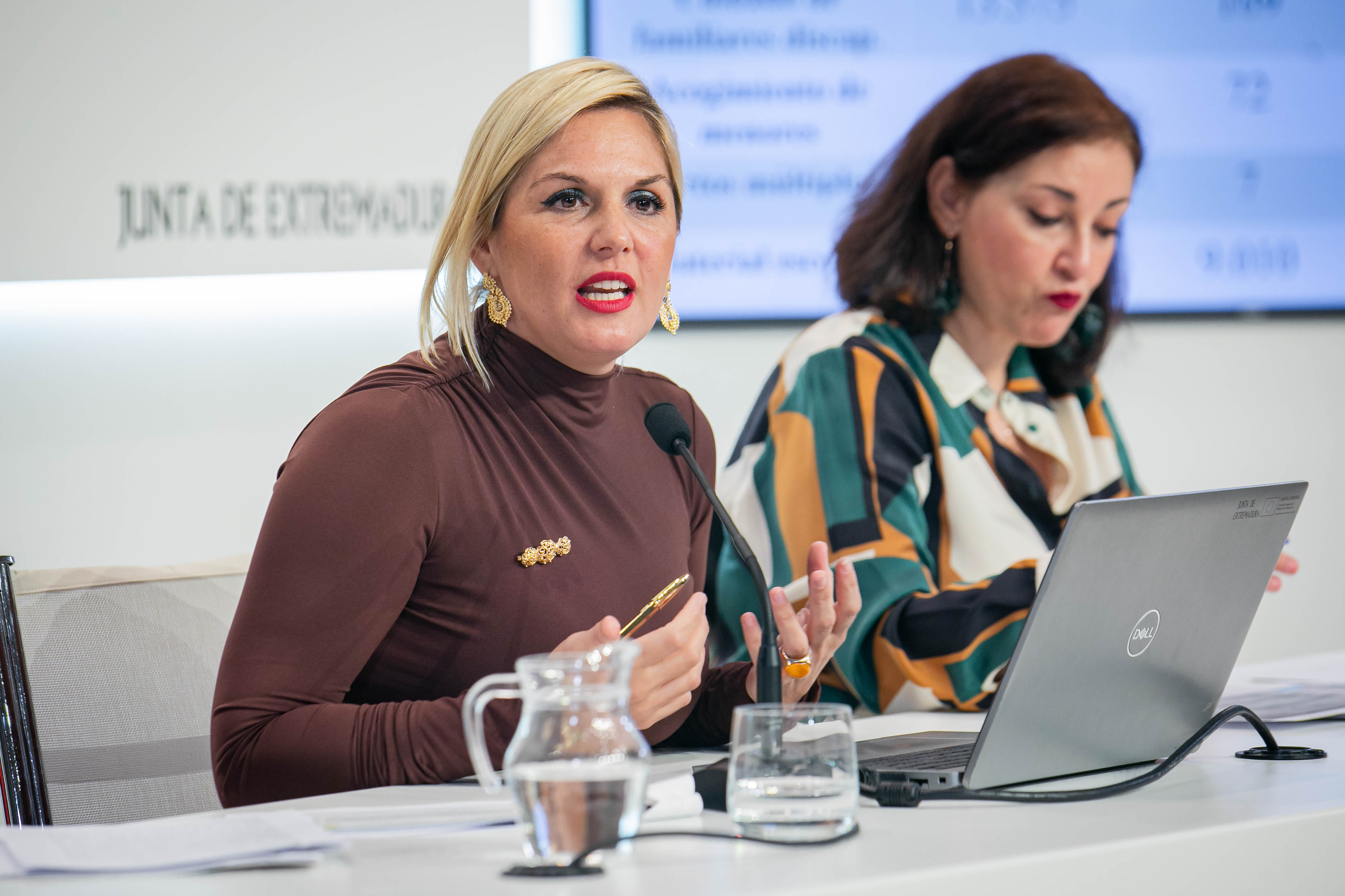 La consejera de Hacienda y Administración Pública, Elena Manzano, durante la rueda de prensa.