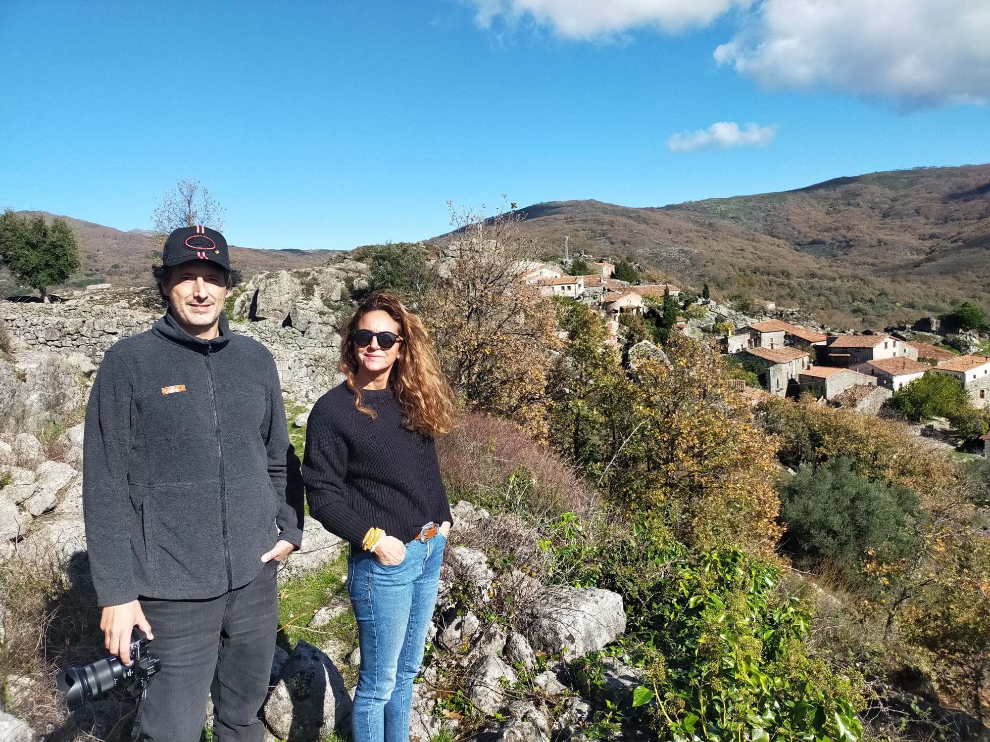 Los dos periodistas realizan visita a Extremadura.