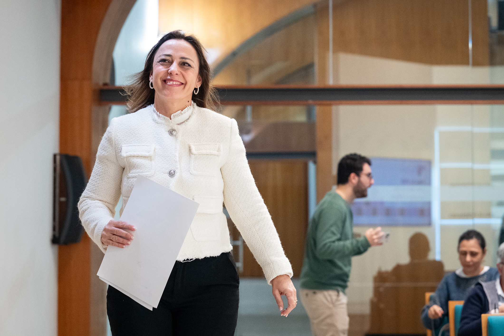 Foto de la secretaria general de Igualdad y Conciliación, Ara Sánchez, durante la presentación