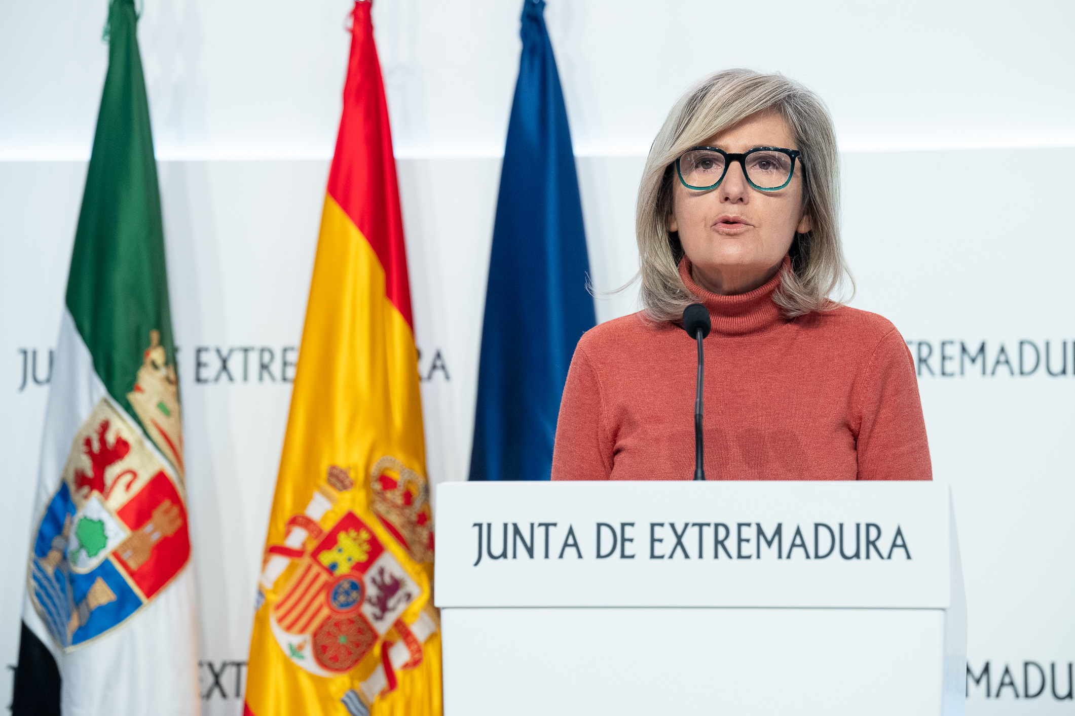 Imagen de la rueda de prensa tras la reunión del Consejo de Gobierno