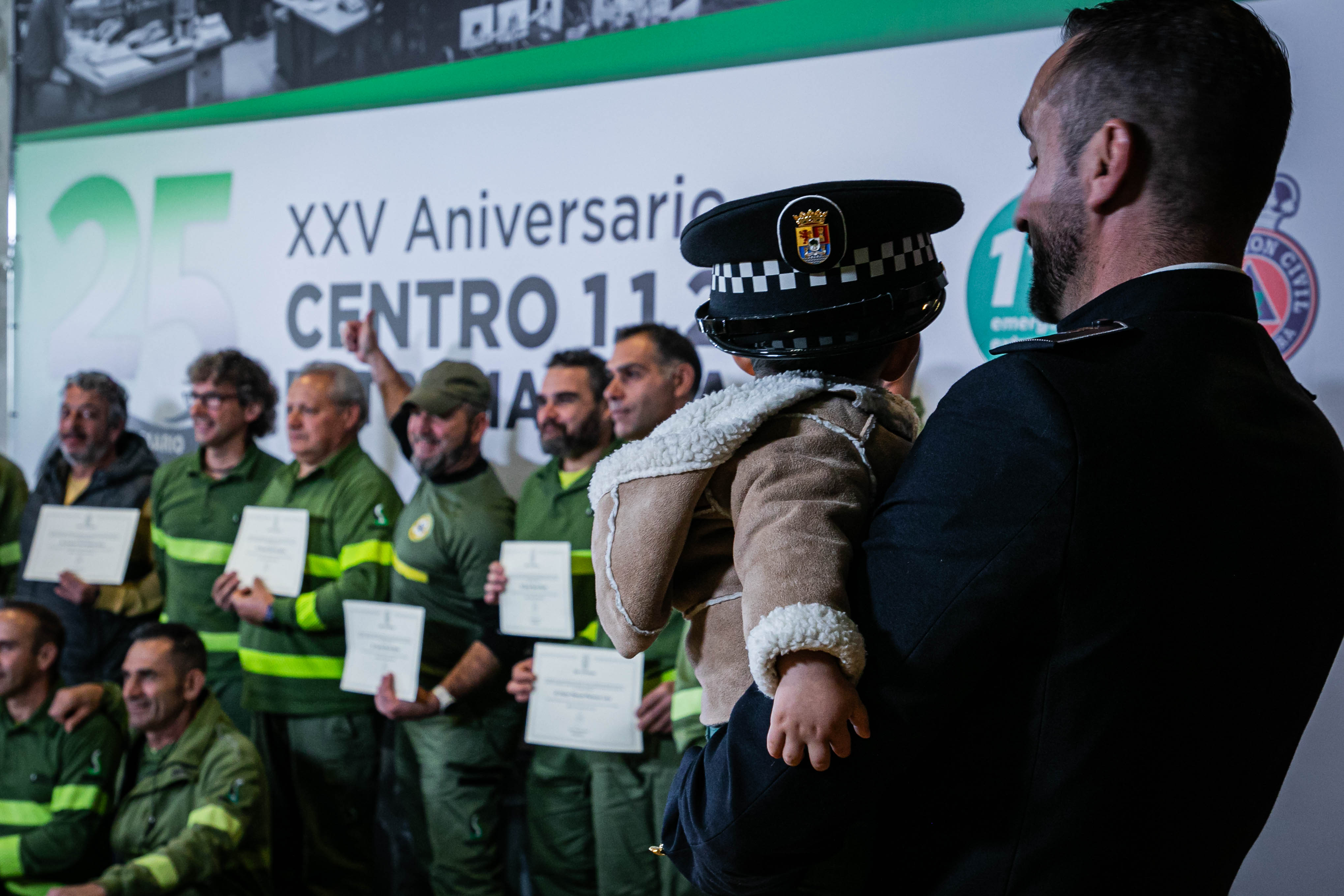 Detalle del acto conmemorativo. 