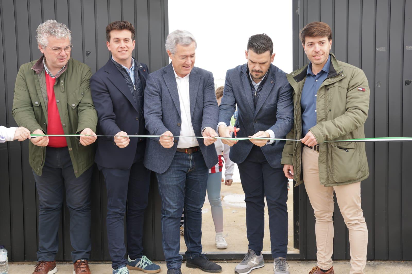 Inauguración de las obras de mejora del campo de fútbol de Puebla de Alcocer